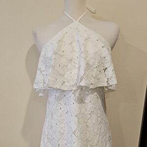 Trina Turk Strapless White Floral Dress
